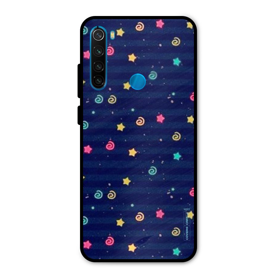 Cute Stars Design Metal Back Case for Redmi Note 8