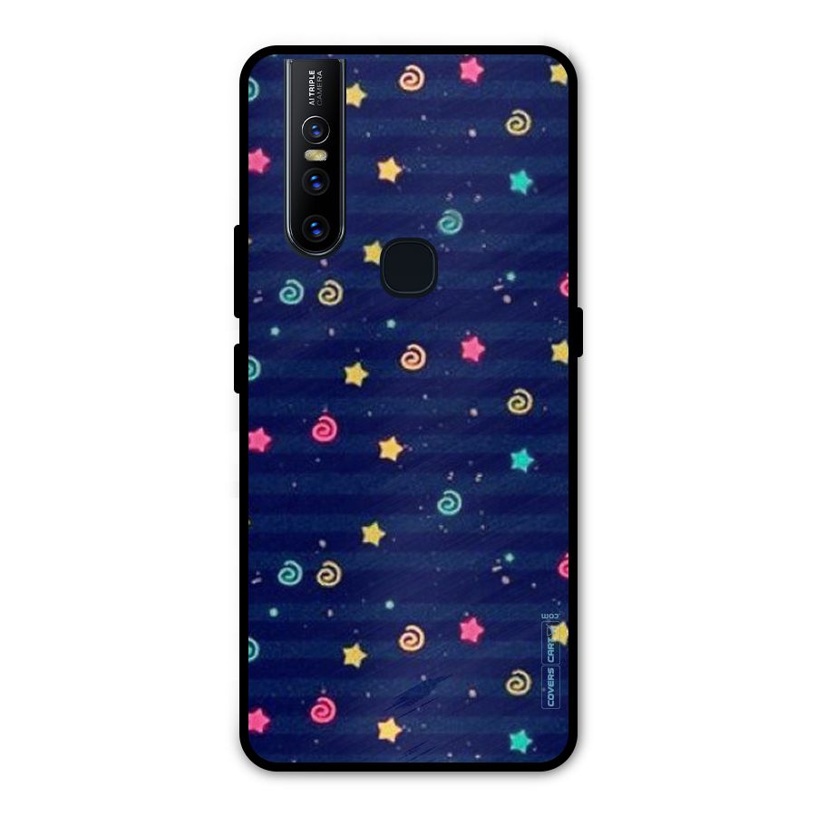Cute Stars Design Metal Back Case for Vivo V15