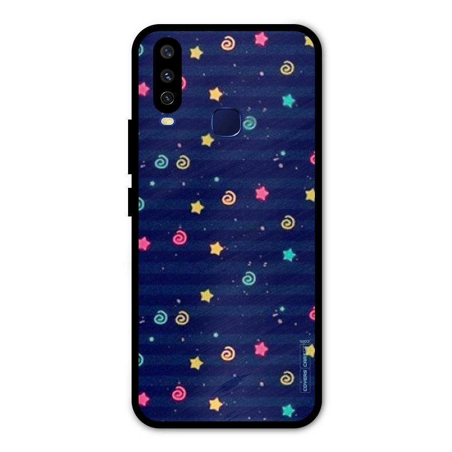 Cute Stars Design Metal Back Case for Vivo V17