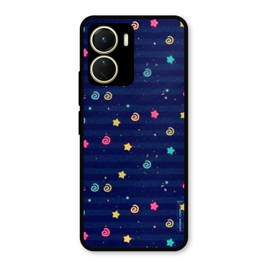 Cute Stars Design Metal Back Case for Vivo Y16