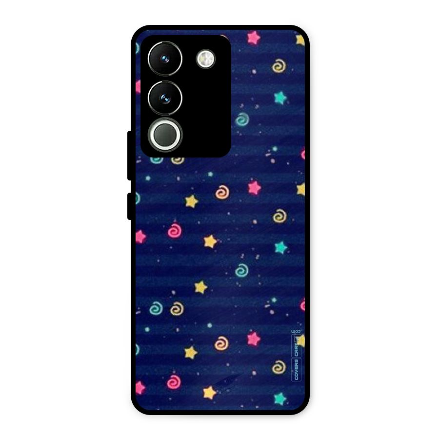 Cute Stars Design Metal Back Case for Vivo Y200