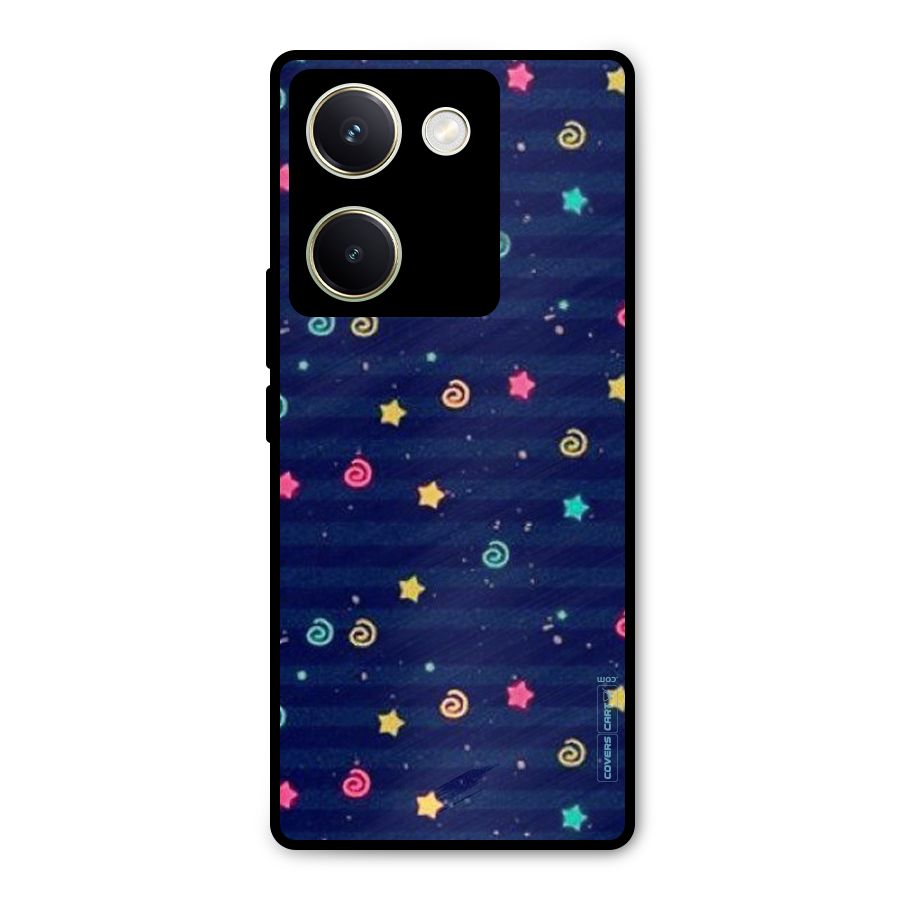 Cute Stars Design Metal Back Case for Vivo Y200 Pro