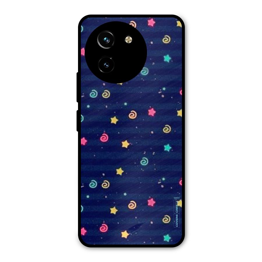 Cute Stars Design Metal Back Case for Vivo Y200i