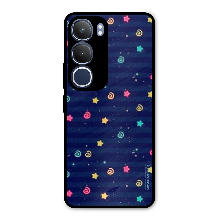 Cute Stars Design Metal Back Case for Vivo Y29