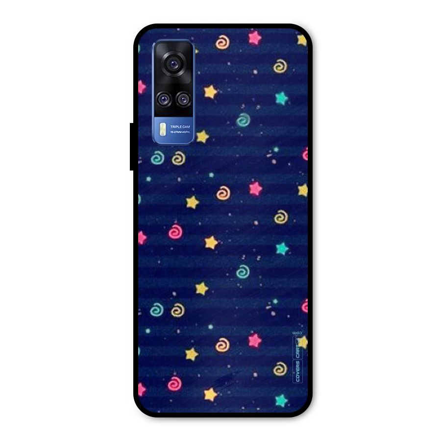 Cute Stars Design Metal Back Case for Vivo Y31