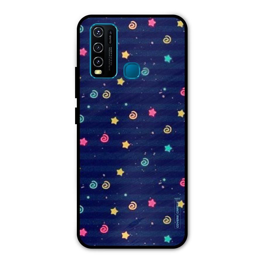Cute Stars Design Metal Back Case for Vivo Y50