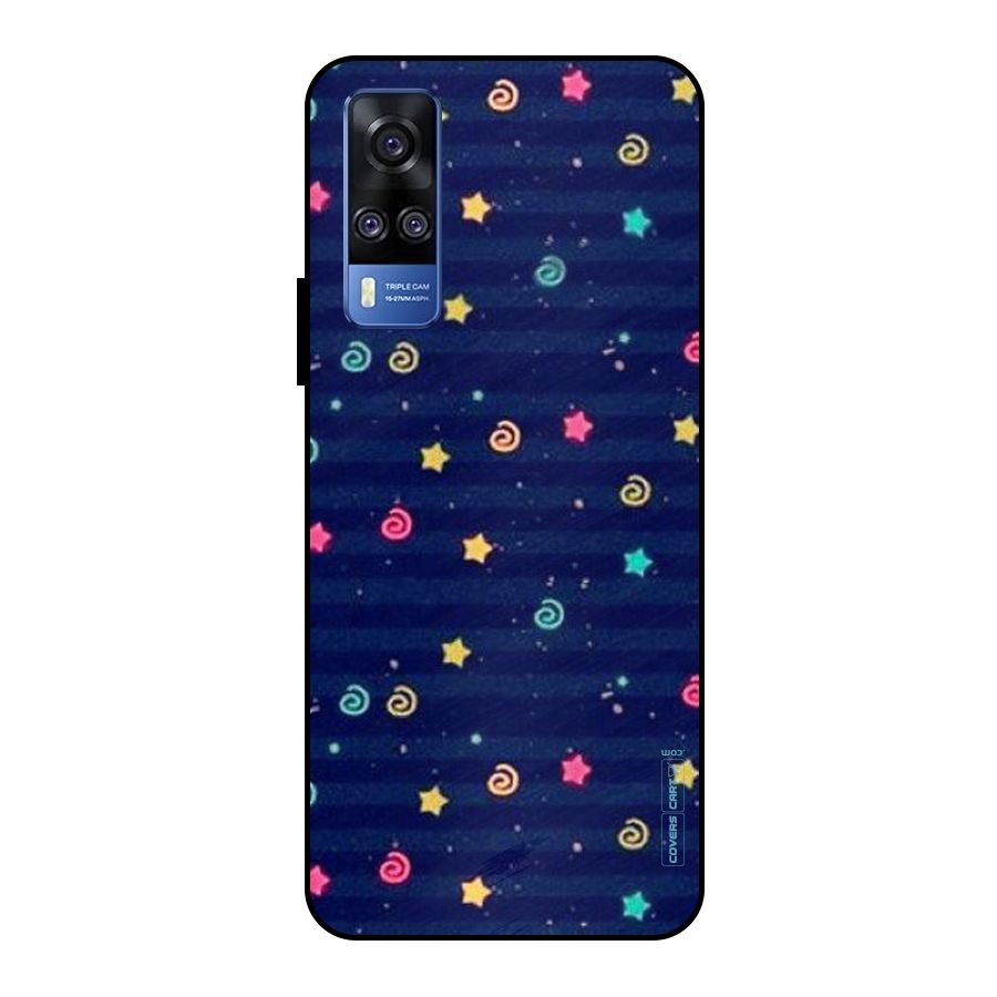 Cute Stars Design Metal Back Case for Vivo Y51