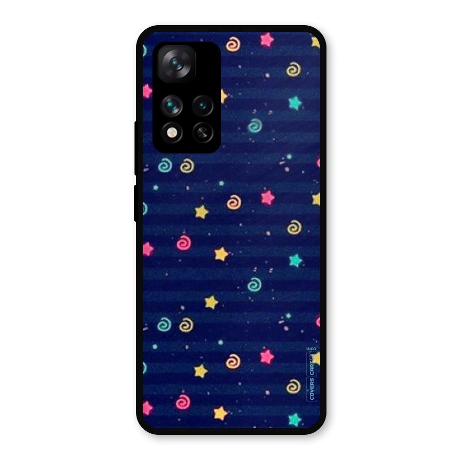 Cute Stars Design Metal Back Case for Xiaomi 11i Hypercharge 5G