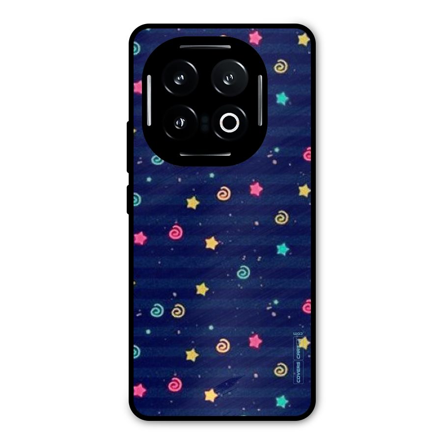 Cute Stars Design Metal Back Case for iQOO 13