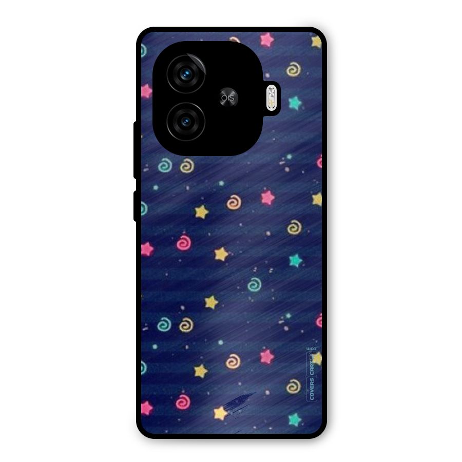 Cute Stars Design Metal Back Case for iQOO Neo 10R