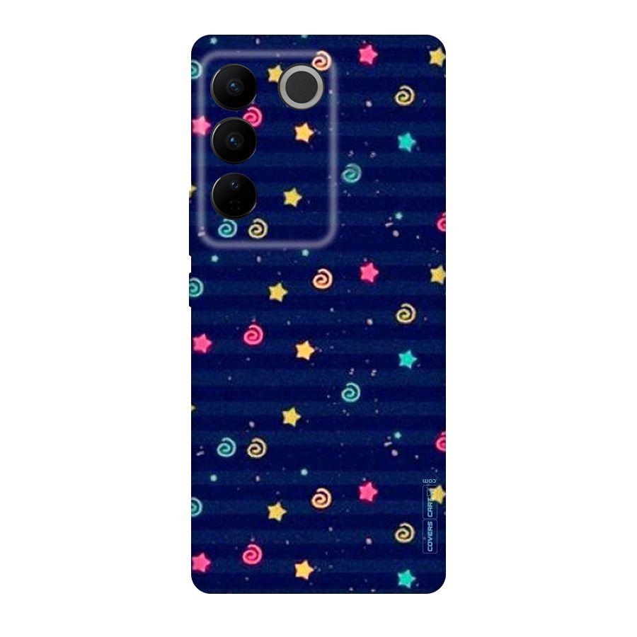 Cute Stars Design Original Polycarbonate Back Case for Vivo V27