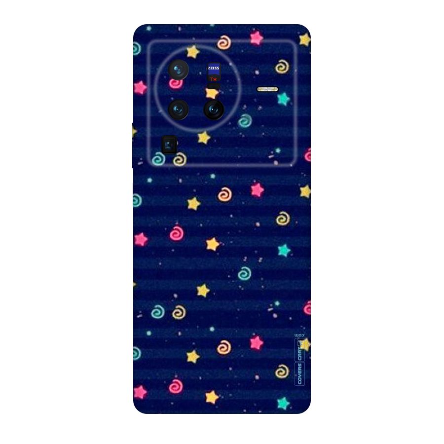 Cute Stars Design Original Polycarbonate Back Case for Vivo X80