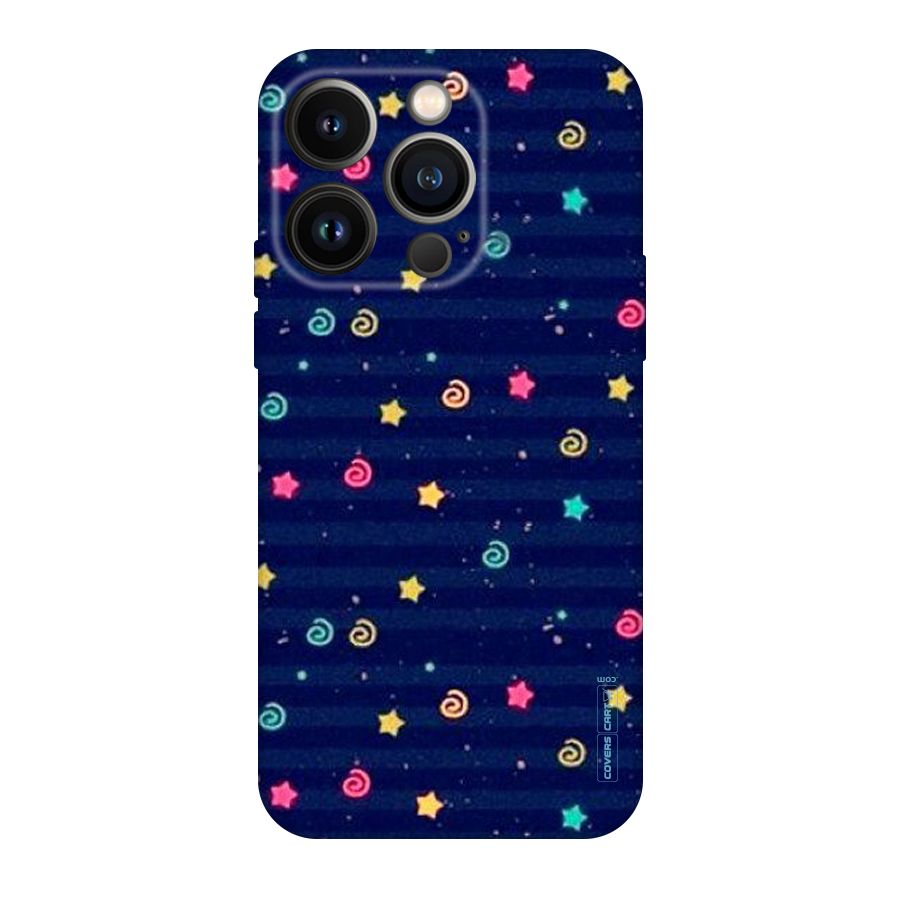Cute Stars Design Original Polycarbonate Back Case for iPhone 14 Pro