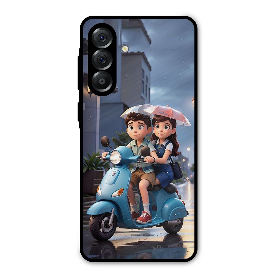 Cute Teen Scooter Metal Back Case for Galaxy A36
