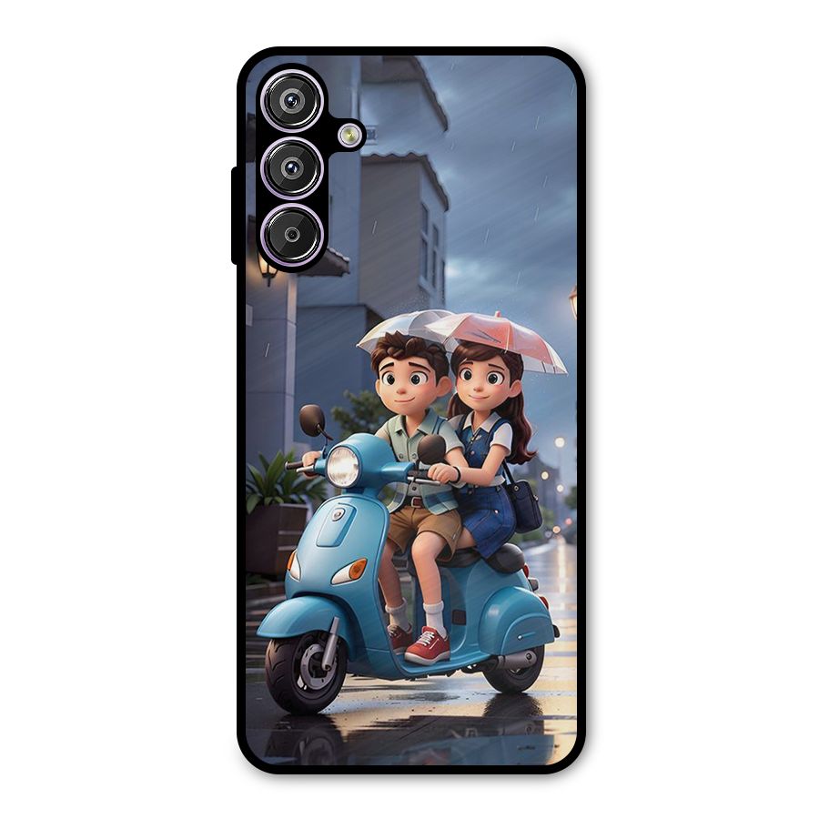 Cute Teen Scooter Metal Back Case for Galaxy M15