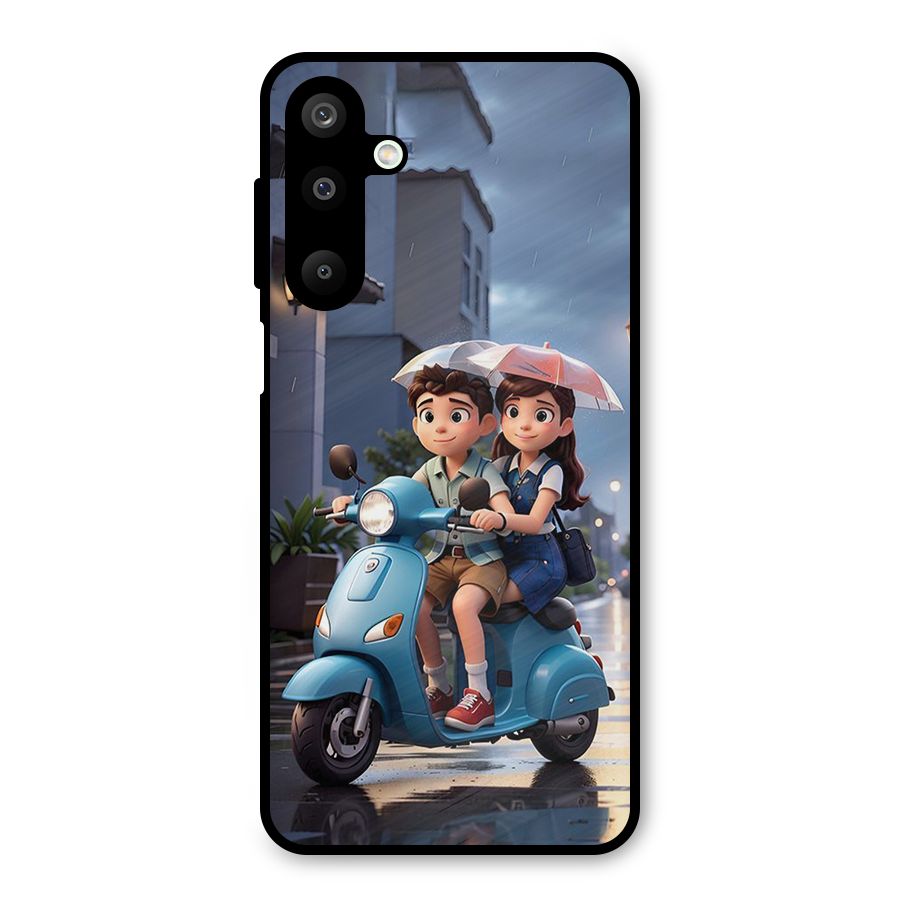 Cute Teen Scooter Metal Back Case for Galaxy M16