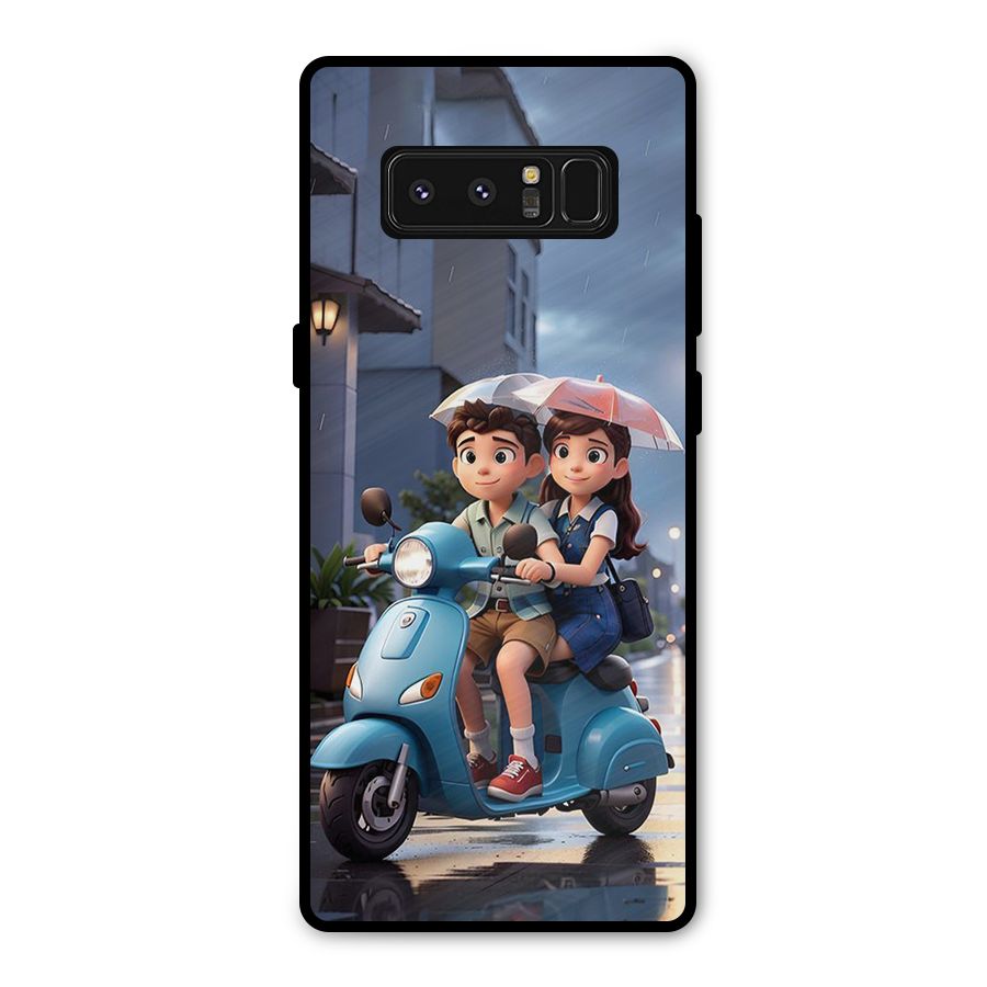 Cute Teen Scooter Metal Back Case for Galaxy Note 8