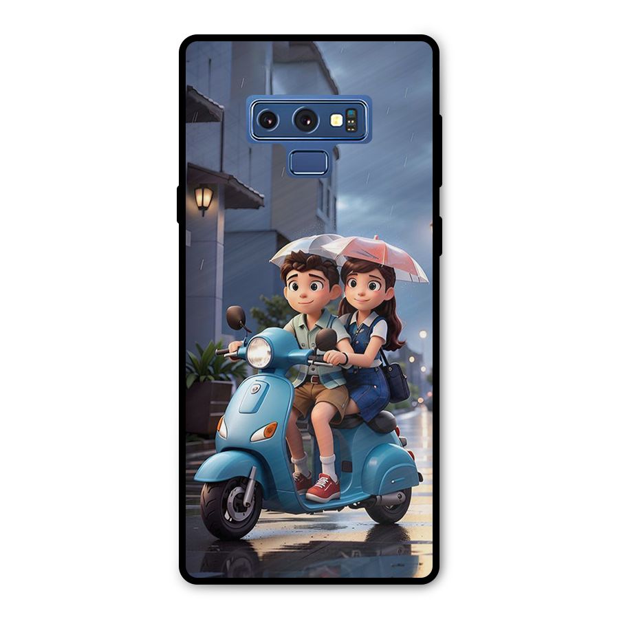 Cute Teen Scooter Metal Back Case for Galaxy Note 9