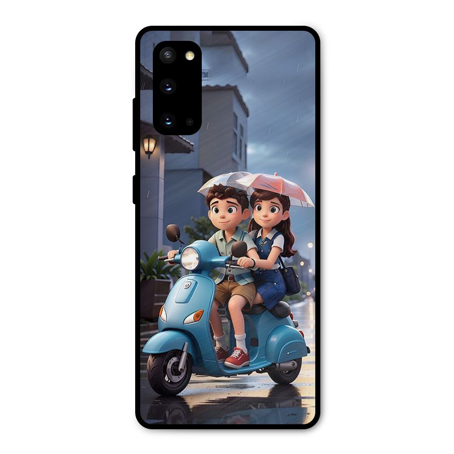 Cute Teen Scooter Metal Back Case for Galaxy S20