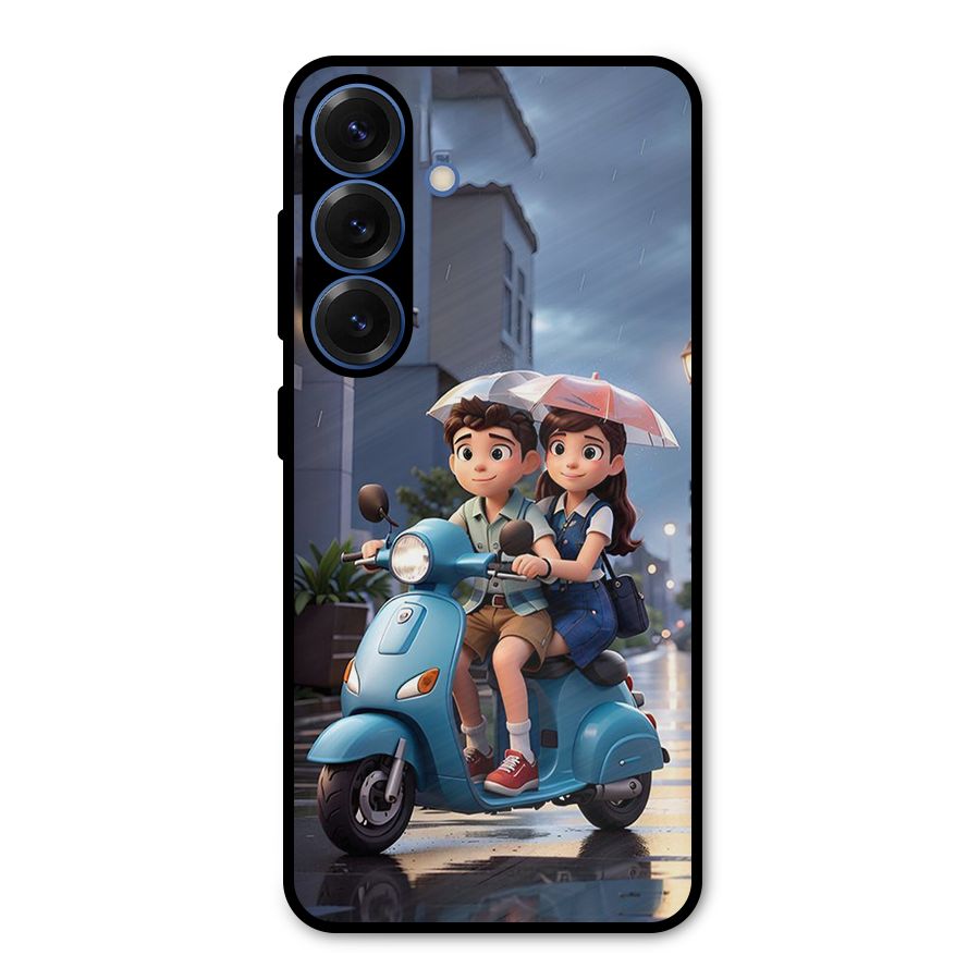 Cute Teen Scooter Metal Back Case for Galaxy S25