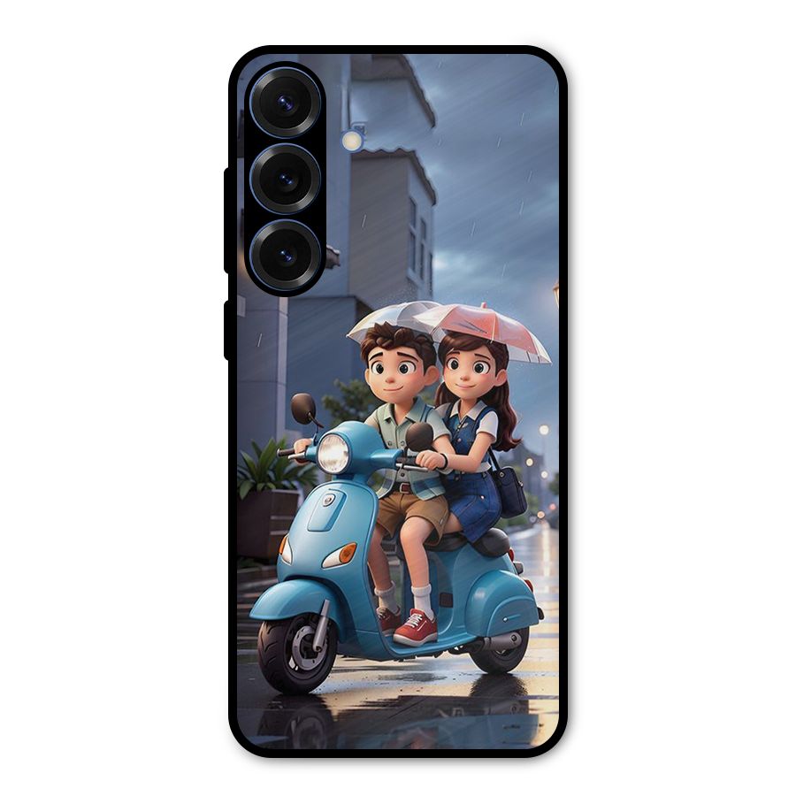 Cute Teen Scooter Metal Back Case for Galaxy S25 Plus