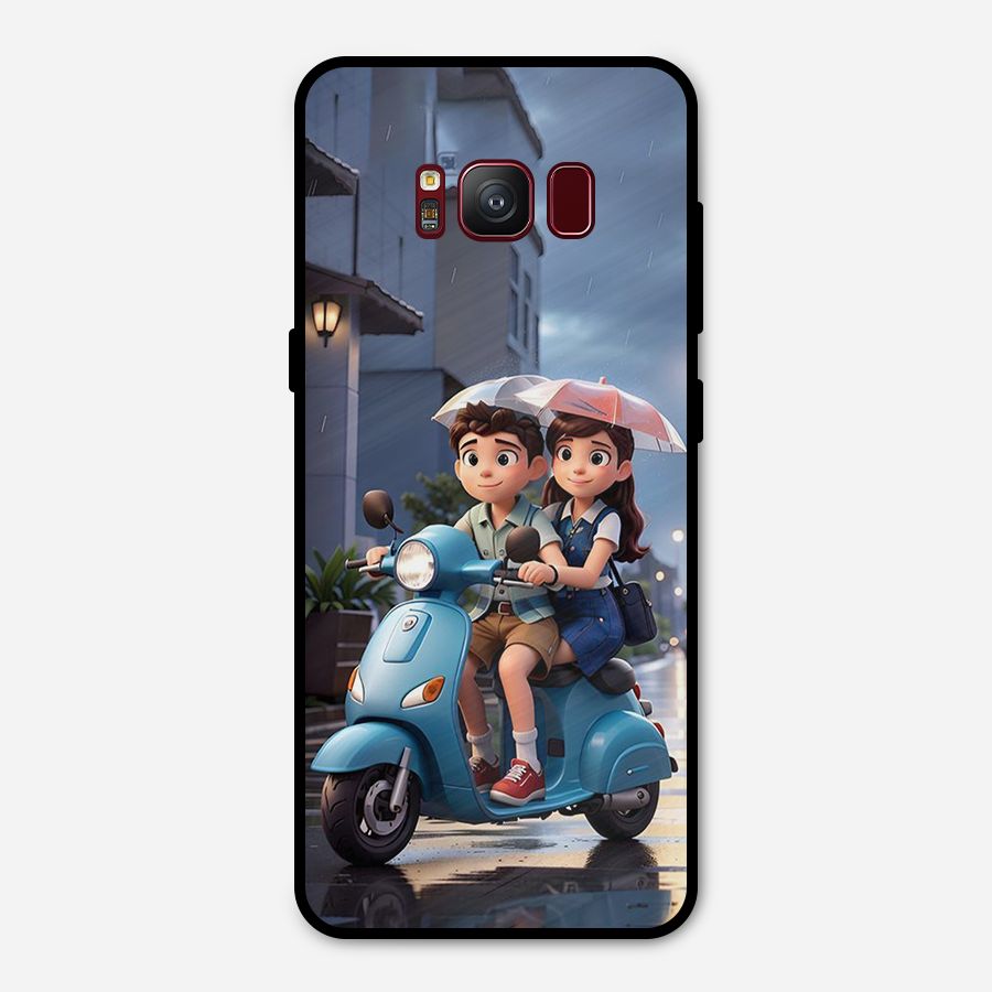 Cute Teen Scooter Metal Back Case for Galaxy S8