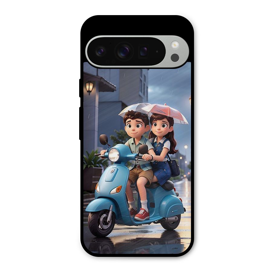 Cute Teen Scooter Metal Back Case for Google Pixel 9 Pro XL