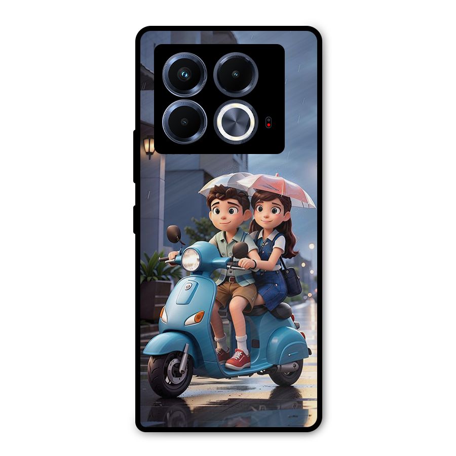 Cute Teen Scooter Metal Back Case for Infinix Note 40 5G
