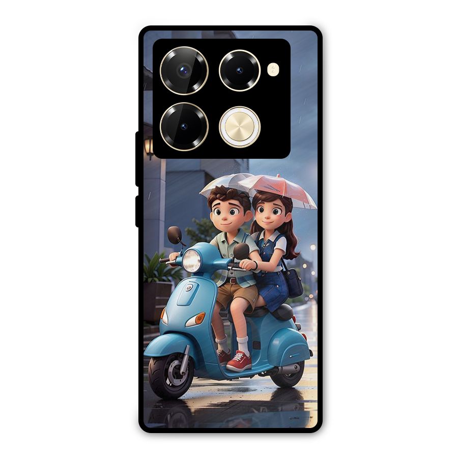 Cute Teen Scooter Metal Back Case for Infinix Note 40 Pro Plus