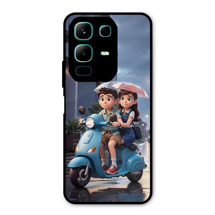 Cute Teen Scooter Metal Back Case for Infinix Note 50x
