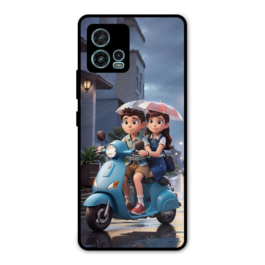 Cute Teen Scooter Metal Back Case for Moto G72
