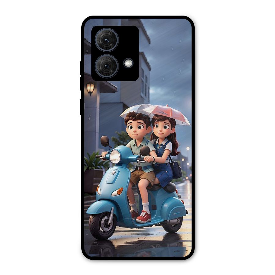 Cute Teen Scooter Metal Back Case for Moto G84