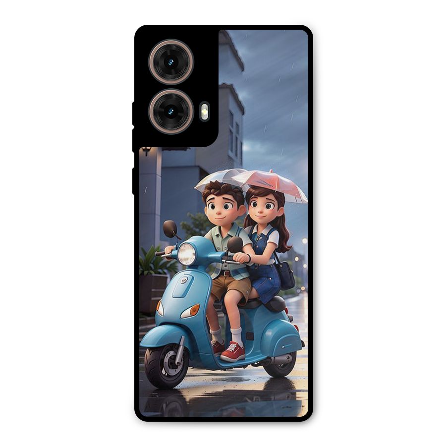 Cute Teen Scooter Metal Back Case for Moto G85