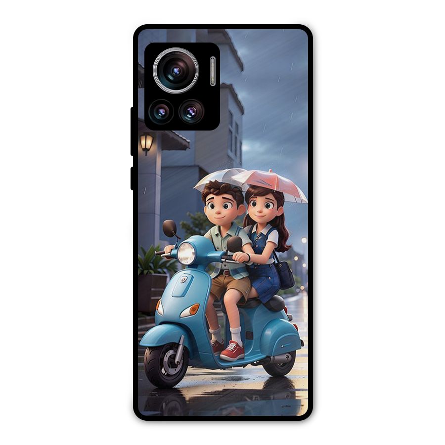 Cute Teen Scooter Metal Back Case for Motorola Edge 30 Ultra