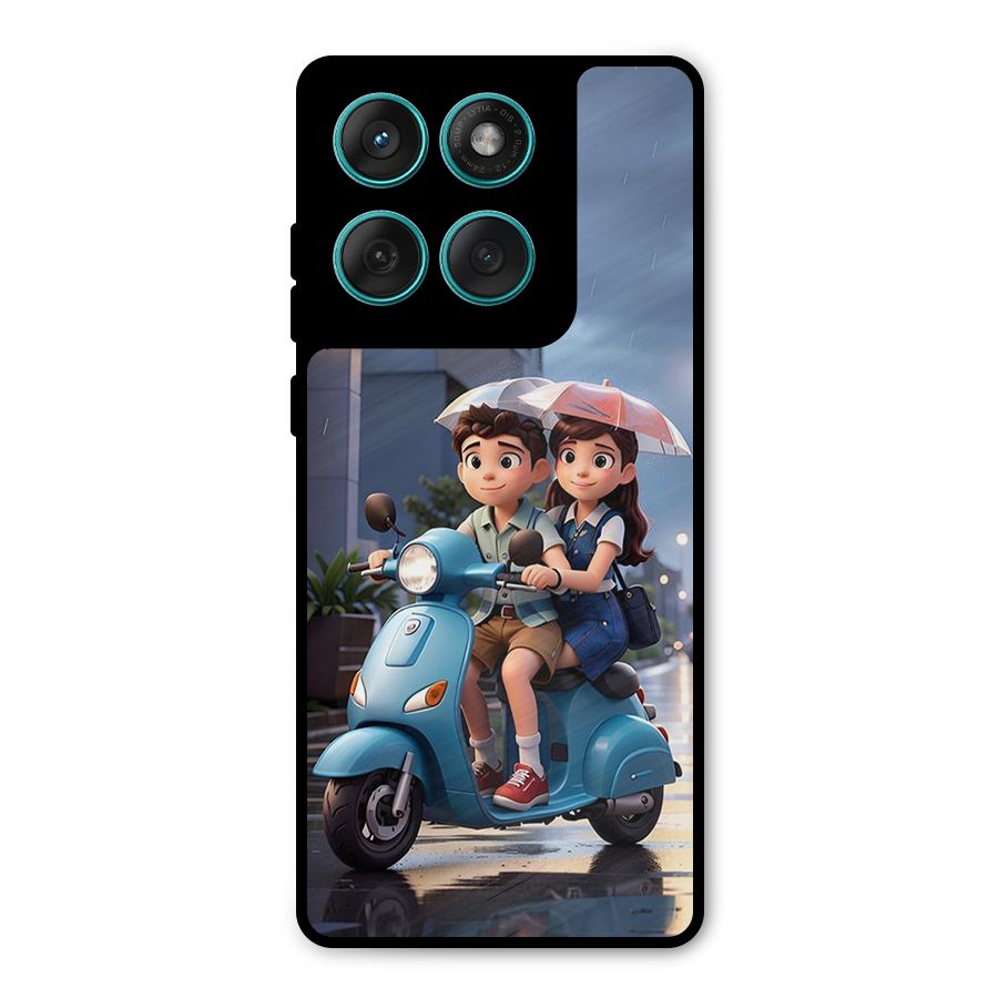 Cute Teen Scooter Metal Back Case for Motorola Edge 60 Fusion