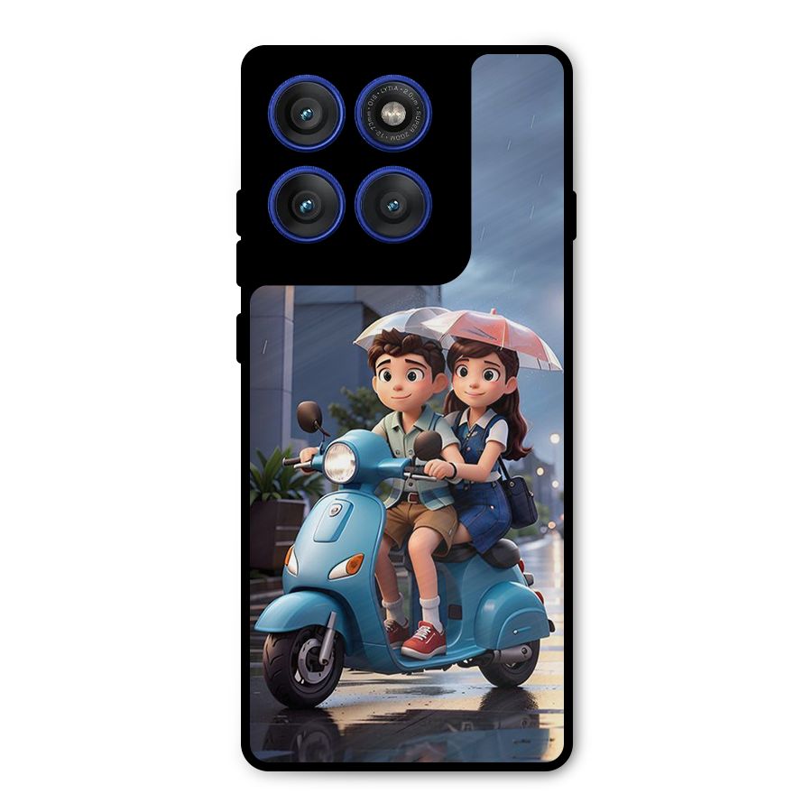 Cute Teen Scooter Metal Back Case for Motorola Edge 60 Pro