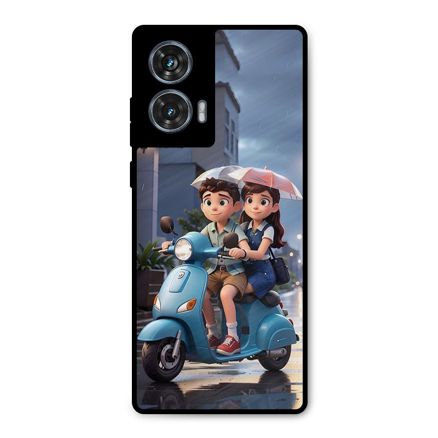 Cute Teen Scooter Metal Back Case for Motorola G96