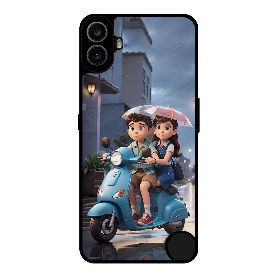 Cute Teen Scooter Metal Back Case for Nothing CMF Phone 1