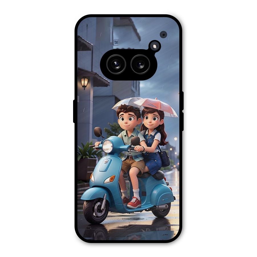 Cute Teen Scooter Metal Back Case for Nothing Phone 2a Plus