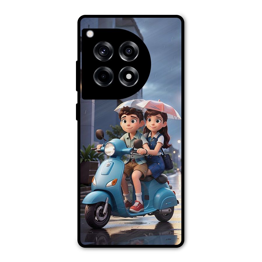 Cute Teen Scooter Metal Back Case for OnePlus 12R