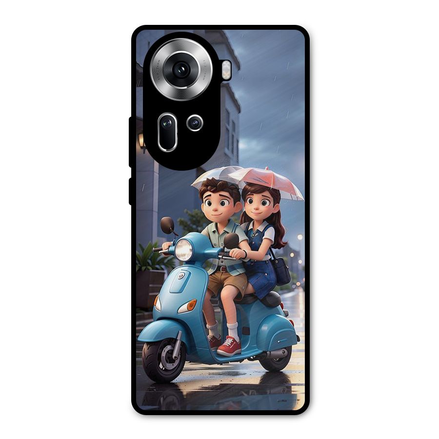 Cute Teen Scooter Metal Back Case for Oppo Reno11 5G