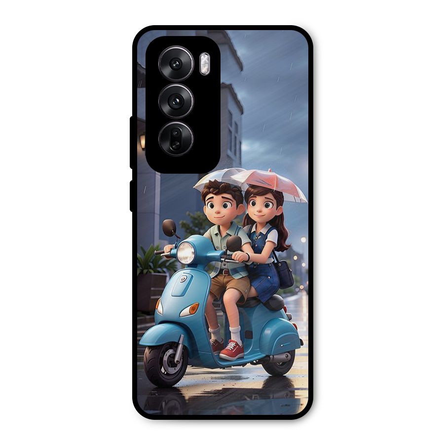Cute Teen Scooter Metal Back Case for Oppo Reno12