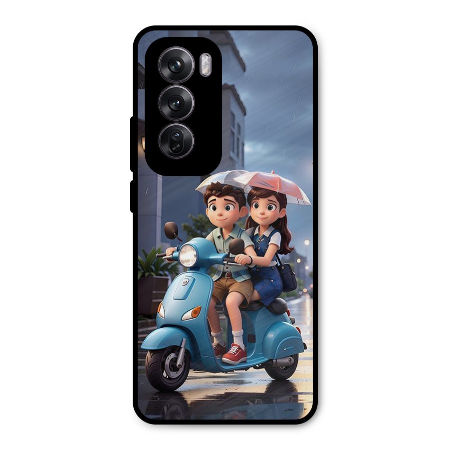 Cute Teen Scooter Metal Back Case for Oppo Reno12 Pro
