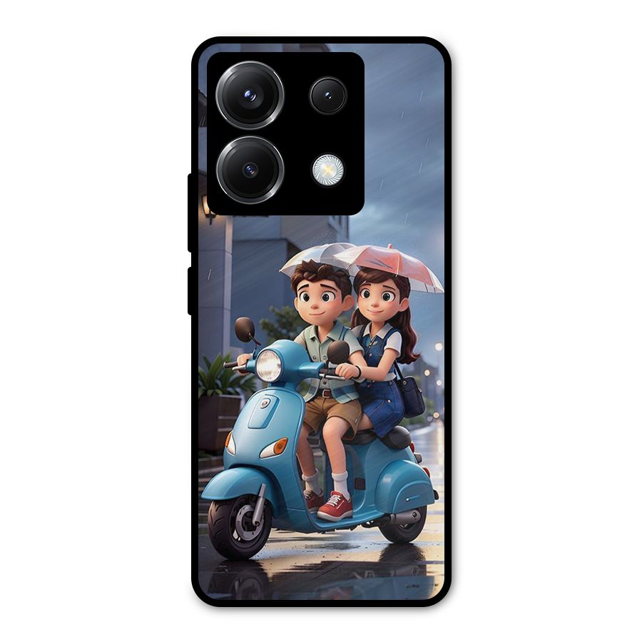 Cute Teen Scooter Metal Back Case for Poco X6