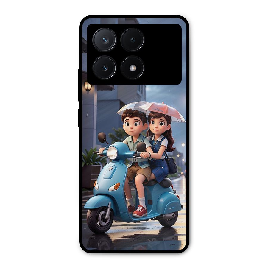 Cute Teen Scooter Metal Back Case for Poco X6 Pro