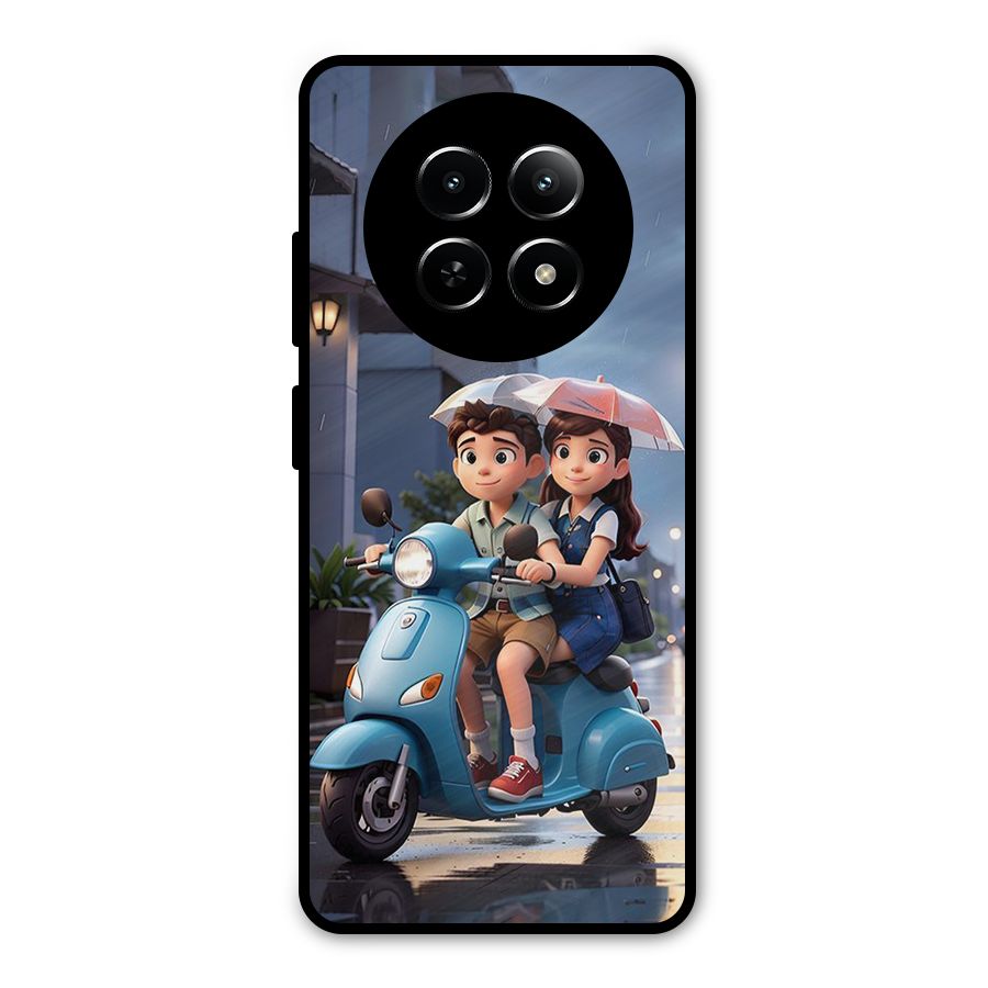 Cute Teen Scooter Metal Back Case for Realme 13