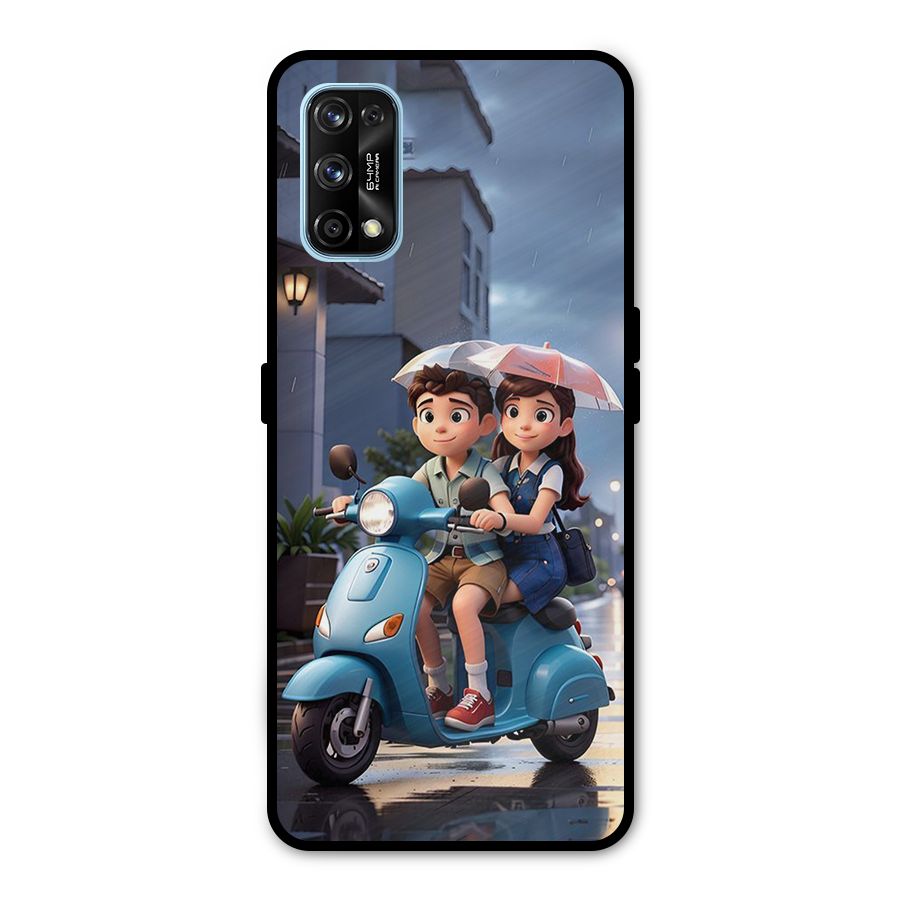 Cute Teen Scooter Metal Back Case for Realme 7 Pro