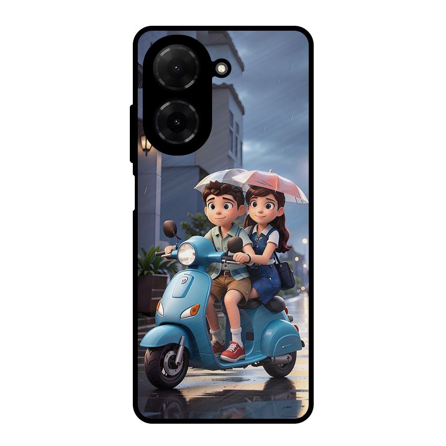 Cute Teen Scooter Metal Back Case for Redmi A5 4G