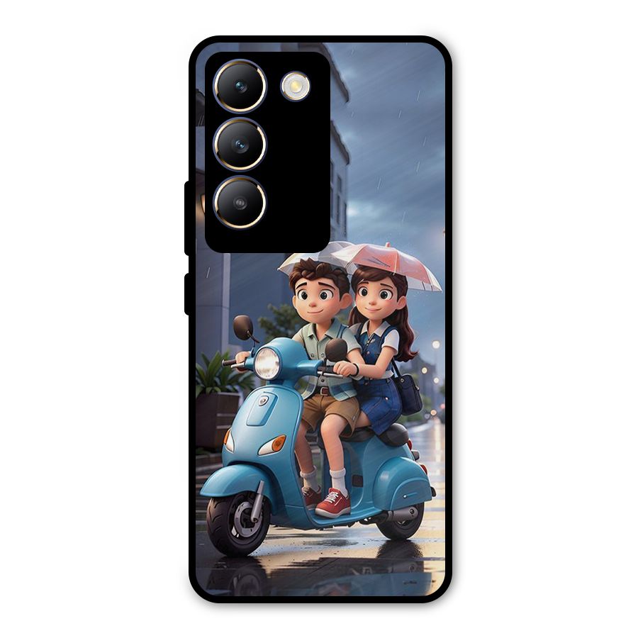 Cute Teen Scooter Metal Back Case for Vivo T3 5G