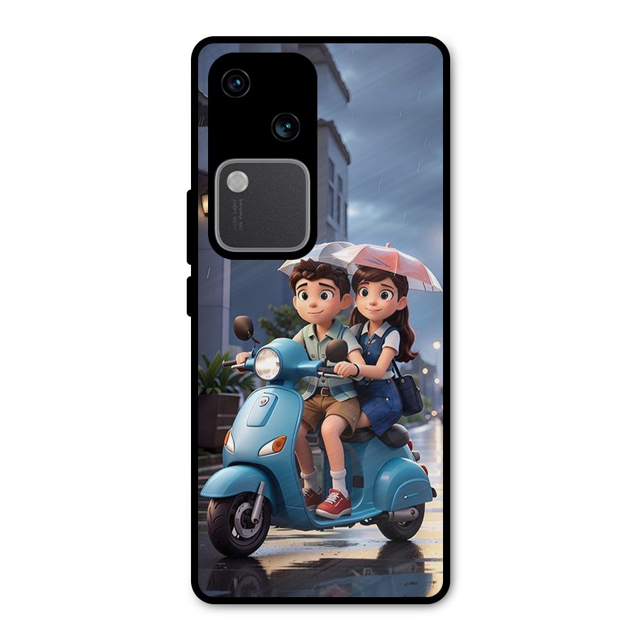 Cute Teen Scooter Metal Back Case for Vivo V30 Pro